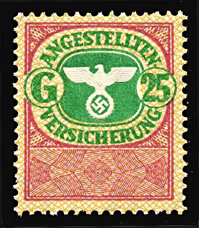 Nazi Employee Insurance Revenue Stamp G-25